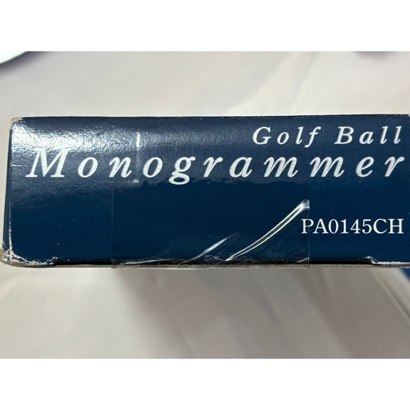 Park Avenue Golf Ball Monogrammer Chrome Plated Press Up To 3 Initials - Picture 5 of 5